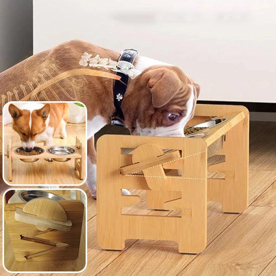 Raised Dog Bowls™ – Adjustable & Tilted for Better Digestion - My Pet's Palace