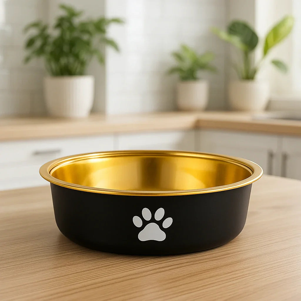 dog-feeding-bowl-gold-color